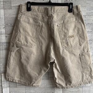 Wrangler Shorts Mens 32 Tan Denim Bermuda Grunge vintage carpenter y2k workwear
